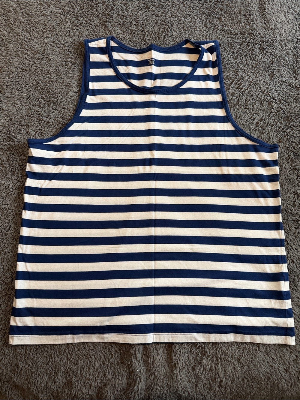 Amazon Essentials Navy and White Striped Tank Top